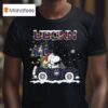 Snoopy And Woodstock Driving Car Uconn Huskies Merry Christmas T Shirt