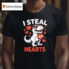 T Rex Holding Heart I Steal Hearts Valentine S Day Meme T Shirt