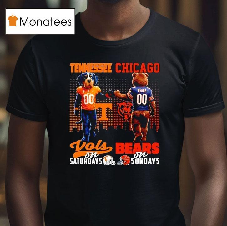 Tennessee Volunrs On Saturdays Vs Chicago Bears On Sundays Gameday Masco T Shirt Tennessee Volunrs On Saturdays Vs Chicago Bears On Sundays Gameday Masco T Shirt