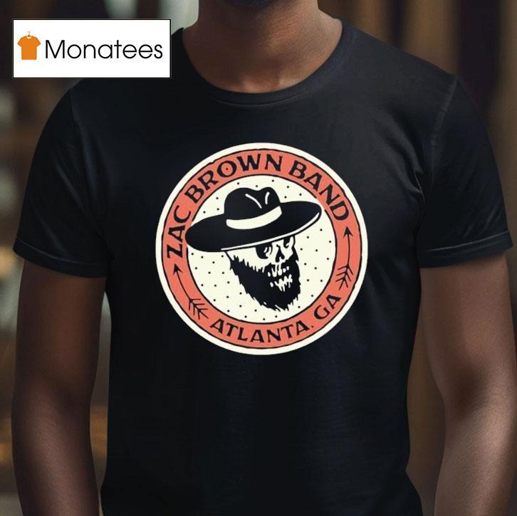 Zac Brown Band Atlanta Ga Skull T Shirt Zac Brown Band Atlanta Ga Skull T Shirt