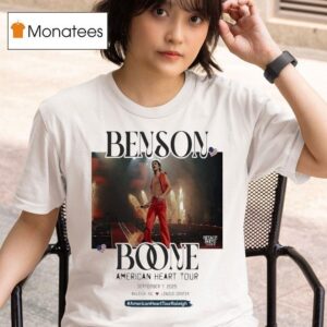 Benson Boone September Raleigh American Heart Tour T Shirt