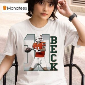 Miami Hurricanes Carson Beck Player Throwing Position T Shirt