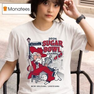 Ole Miss Rebels Stomp Georgia Bulldogs Bourbon Street Champions Sugar Bowl Champions Mascot Trophy T Shirt