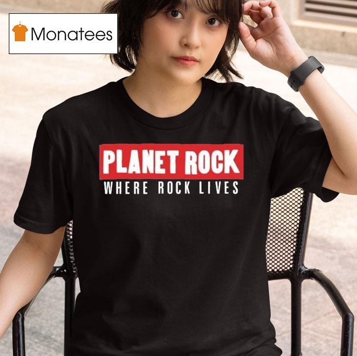 Planet Rock Where Rock Lives Logo T Shirt