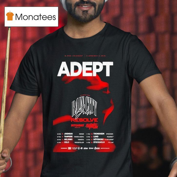 Adept Fall Tour Dates T Shirt Adept Fall Tour Dates T Shirt