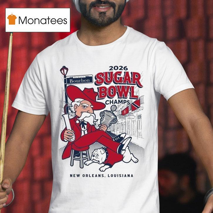 Ole Miss Rebels Stomp Georgia Bulldogs Bourbon Street Champions Sugar Bowl Champions Mascot Trophy T Shirt Ole Miss Rebels Stomp Georgia Bulldogs Bourbon Street Champions Sugar Bowl Champions Mascot Trophy T Shirt