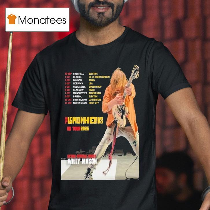 The Lemonheads Willy Mason Uk Tour Dates T Shirt The Lemonheads Willy Mason Uk Tour Dates T Shirt