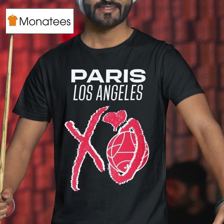 The Weeknd Paris Saint Germain Los Angeles Xo T Shirt The Weeknd Paris Saint Germain Los Angeles Xo T Shirt
