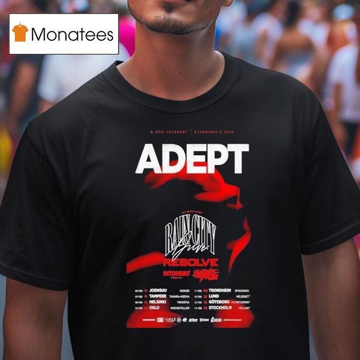 Adept Fall Tour Dates T Shirt Adept Fall Tour Dates T Shirt