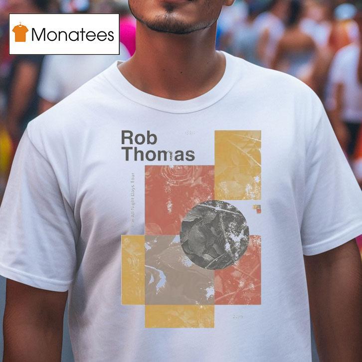 Rob Thomas The All Night Days Tour Fall Shapes T Shirt Rob Thomas The All Night Days Tour Fall Shapes T Shirt