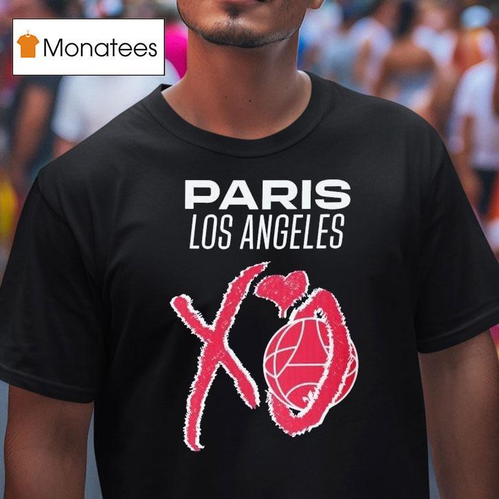 The Weeknd Paris Saint Germain Los Angeles Xo T Shirt The Weeknd Paris Saint Germain Los Angeles Xo T Shirt