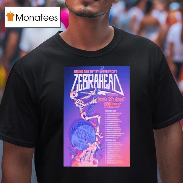 Zebrahead November December Tour Dates T Shirt Zebrahead November December Tour Dates T Shirt