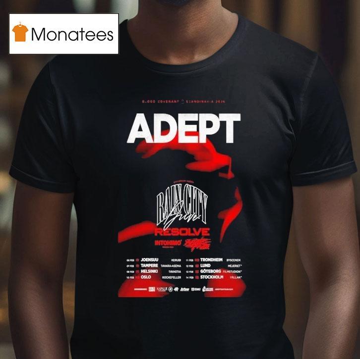 Adept Fall Tour Dates T Shirt Adept Fall Tour Dates T Shirt