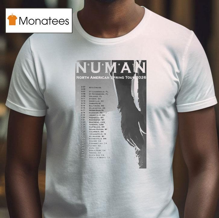 Gary Numan North American Spring Tour T Shirt Gary Numan North American Spring Tour T Shirt